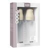 BIBS Baby Bottle Round Silicone 270 ml Medium Flow Ivory - 2 stk.
