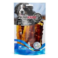 Faunakram dental sticks m. kyllingewrap, kornfri str. L - 220 g.