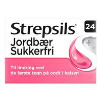 Strepsils Jordbær sukkerfri - 24 stk.
