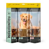 Faunakram hundesnacks 3in1 m. kylling, and & sød kartoffel, valuepack - 600 g.