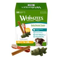 Whimzees godbidder blandet box  M, 28 stk - 840 g