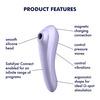 Satisfyer Dual Pleasure Air Pulse Vibrator m. App - Lilla