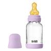 BIBS Glass Boheme Baby Bottle Round Latex 120 ml. Slow Flow Violet Sky - 1 stk.