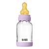 BIBS Glass Boheme Baby Bottle Round Latex 120 ml. Slow Flow Violet Sky - 1 stk.