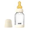 BIBS Glass Boheme Baby Bottle Round Latex 120 ml. Slow Flow Ivory - 1 stk.
