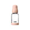 BIBS Glass Baby Bottle Round Latex 120 ml. Slow Flow Blush - 1 stk.