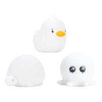 Rabbit & Friends Natlampesæt Mini Ocean m. And, Blæksprutte og Havskildpadde - 3 stk.