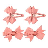 SOHO Ayla Sløjfe Hårspænder Peach - 4 stk.
