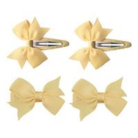 SOHO Ayla Sløjfe Hårspænder Sunglow - 4 stk.