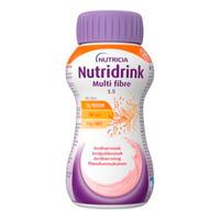 Nutridrink Multi Fibre Jordbær - 4 x 200 ml.