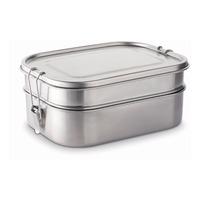 Biogan Madkasse Rustfrit Stål 2 lag 1,25 L + 1 L - 1 stk.