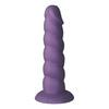 Baseks Swirly Lilla Silikone Dildo 17,5 cm