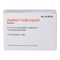 Zaditen 2care4 0,25 mg/g øjendråber enkeltdosis - 20x0,4 ml.