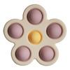 Mushie Flower Press Toy - Soft Lilac/Pale Daffodil/Ivory - 1 stk.