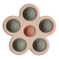 Mushie Flower Press Toy - Dried Thyme/Natural/Shifting Sand - 1 stk.