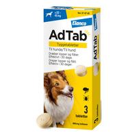 AdTab tyggetabletter til hund, 22-45 kg (900 mg) - 3 tabl.