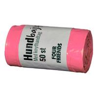 FourFriends hundposer m. håndtag, rosa - 50 stk.