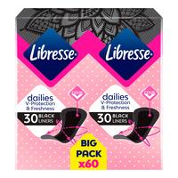 Libresse Regular Black Big Pack - 60 stk.
