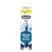 Oral-B iO Ultimate Clean Børstehoveder Sort - 4 stk.