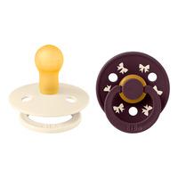 BIBS Colour Latex Holiday Bow - Ivory/Plum - Flere størrelser