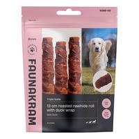 Faunakram 13 cm Roasted Rawhide Roll with Duck Wrap, Liver Filling - 170 g.