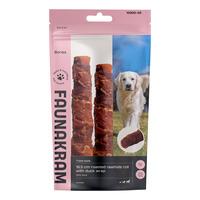 Faunakram 16,5 cm Roasted Rawhide Roll with Duck Wrap, Liver Filling - 170 g.