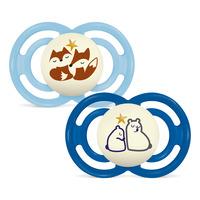 MAM Perfect Silk Night Sut Blå 6-16 mdr. - 2 stk.