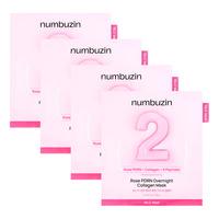 Numbuzin No.2 Rose PDRN Overnight Collagen Mask - 4 stk.
