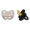 Hevea Oorthodontic Teat 3-36 Months - Noir X Linen  - 2 stk.