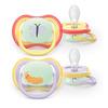 Philips Avent Sut Ultra Air Nighttime 0-6 m - gul, lilla - 2 stk.